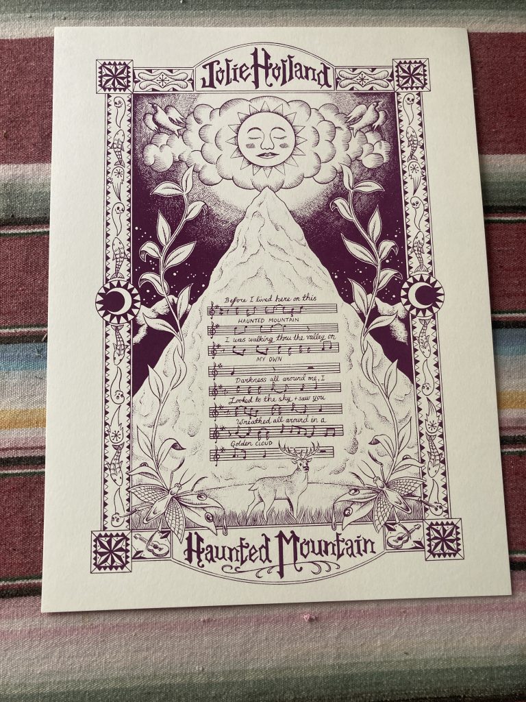 Haunted Mountain Poster - Purple